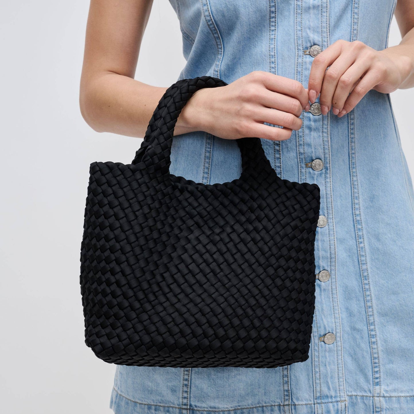 Sky's The Limit - Woven Neoprene Small Crossbody: Olive