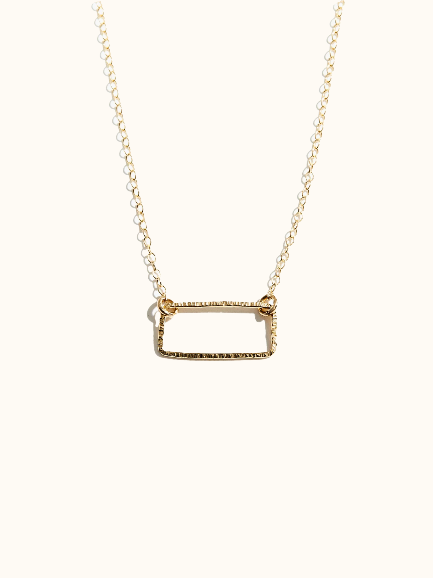 Floating Shapes Necklace: Rectangle