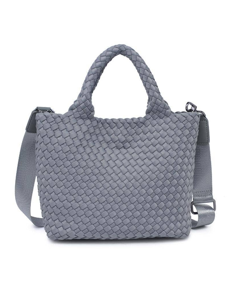 Sky's The Limit - Woven Neoprene Small Crossbody: Grey