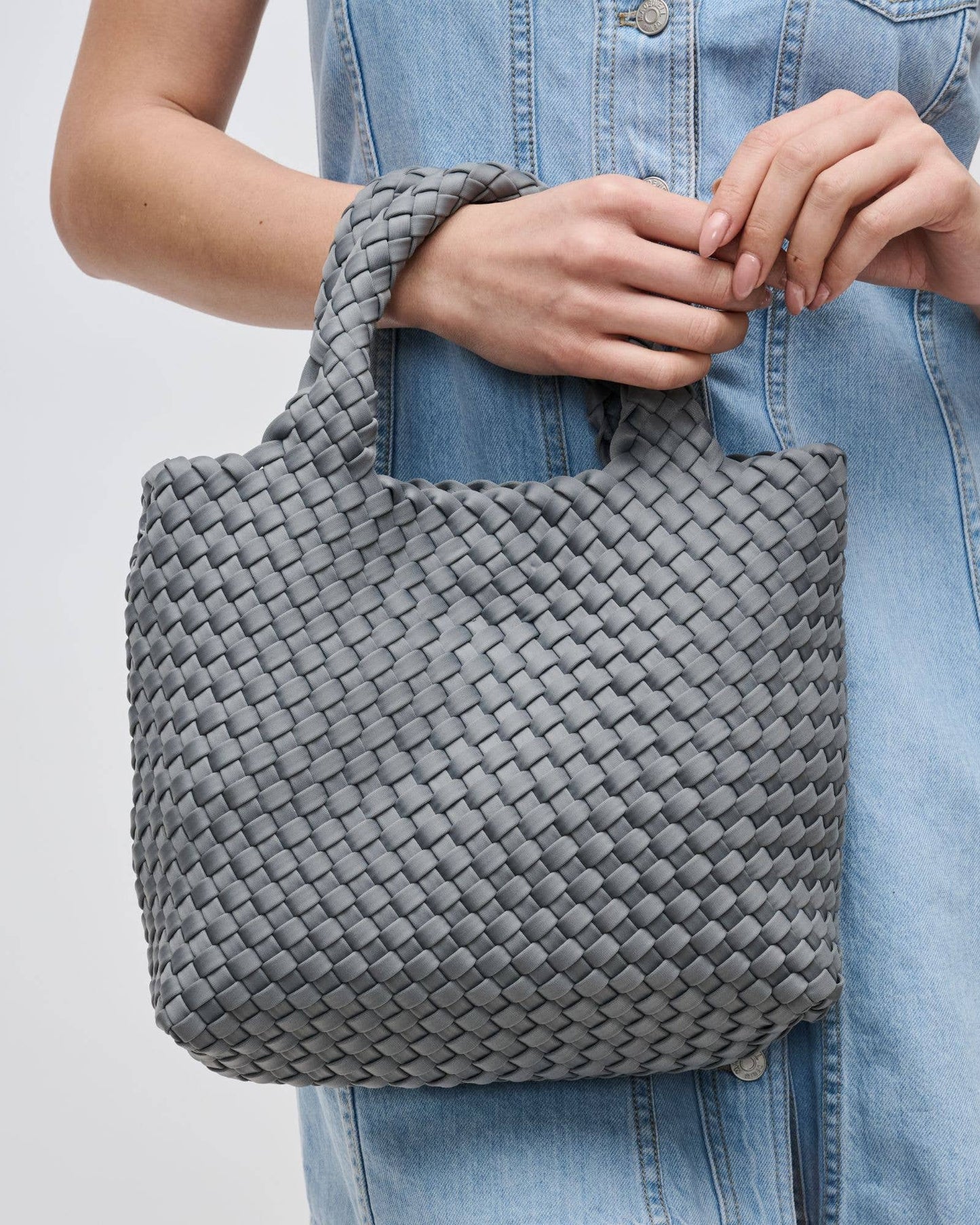 Sky's The Limit - Woven Neoprene Small Crossbody: Grey