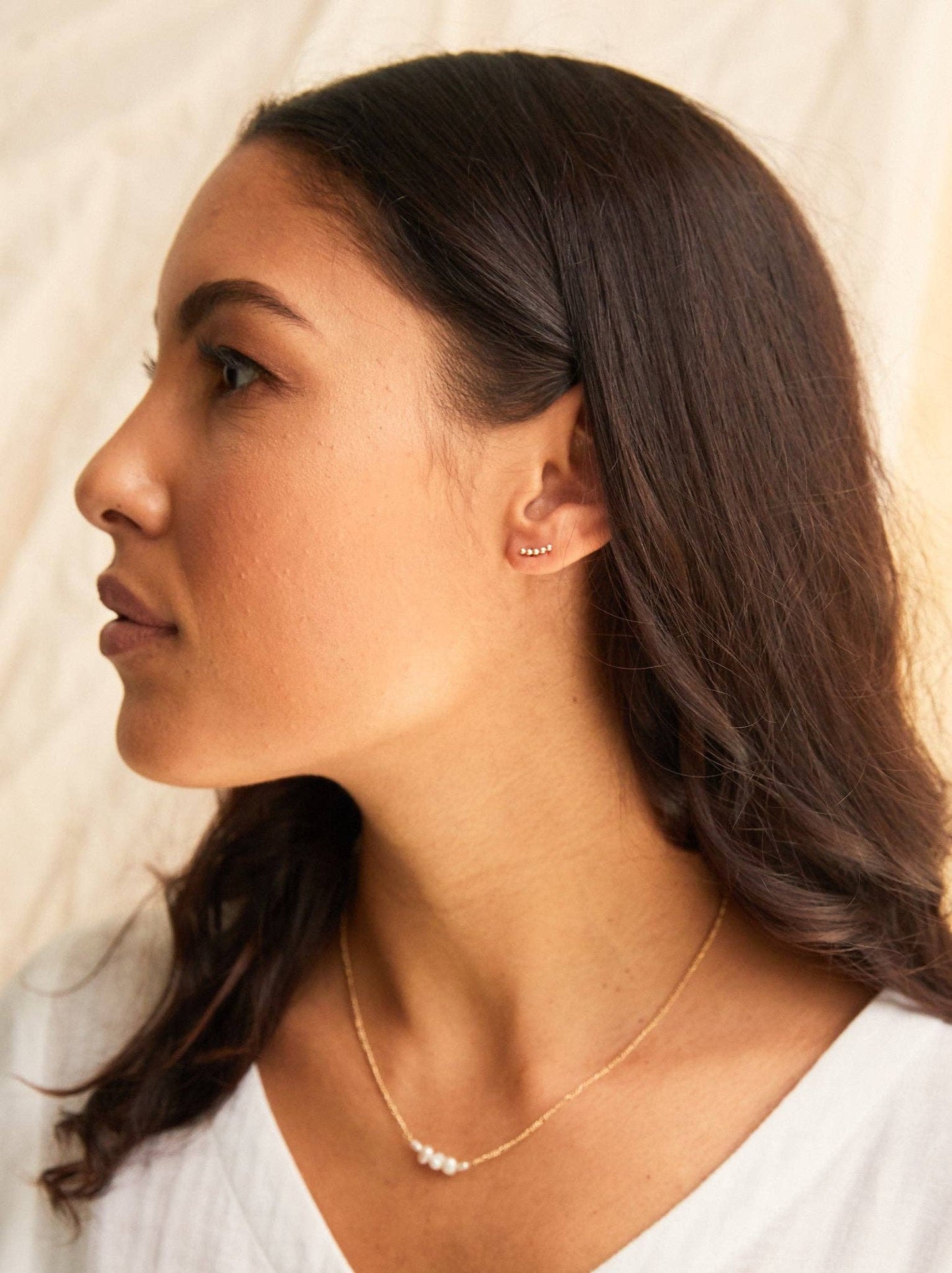 Caesar Stud Earrings: 14k Gold-filled