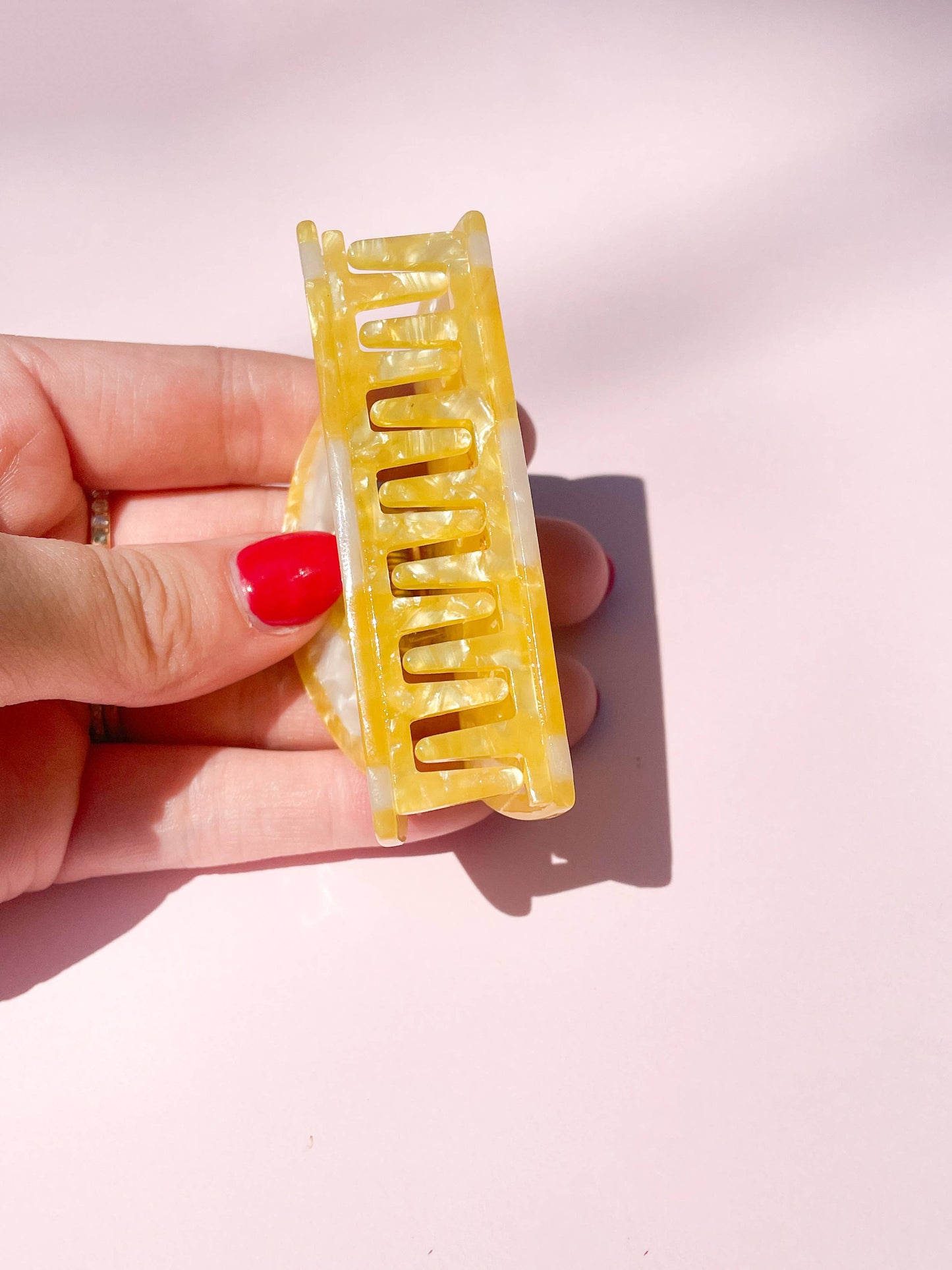 Sunshine Yellow Lemon Claw Clip // Cellulose Acetate