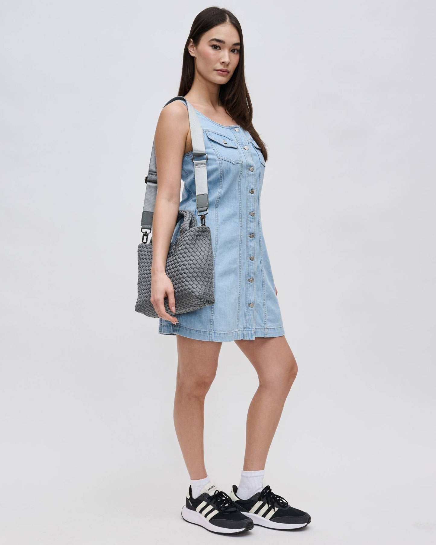 Sky's The Limit - Woven Neoprene Small Crossbody: Grey
