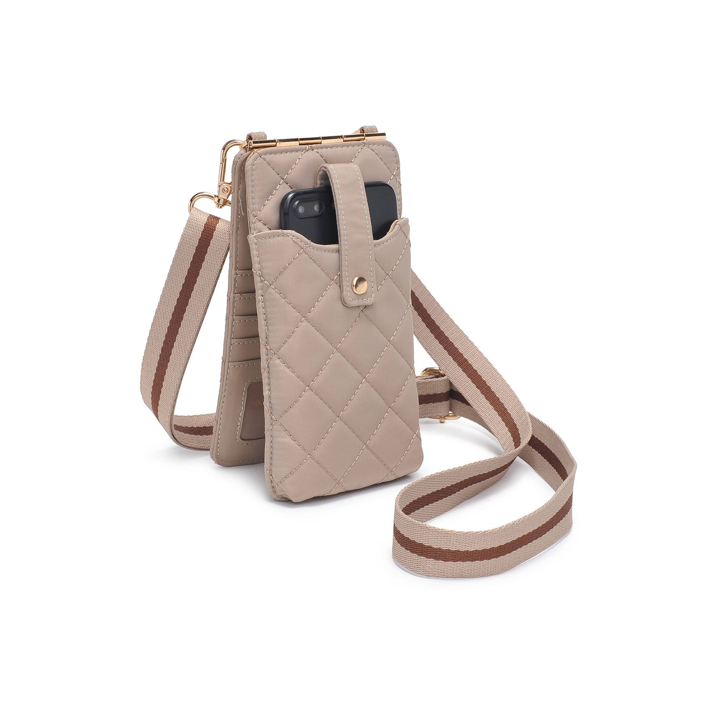 Duality - Quilted Cell Phone Crossbody: Cream
