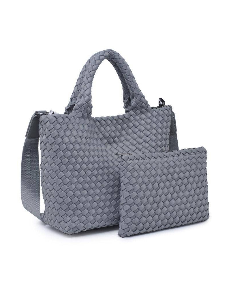 Sky's The Limit - Woven Neoprene Small Crossbody: Grey