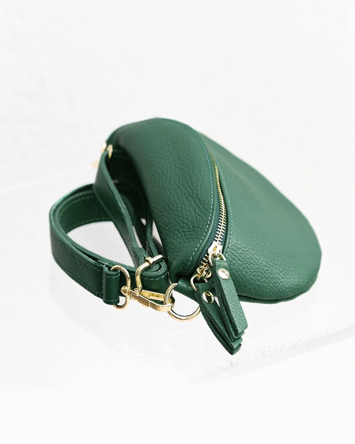 Shelly-Leather Sling Bag