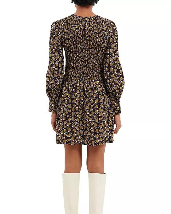 French Connection Ingrid Collette Crepe Longsleeve Dress
