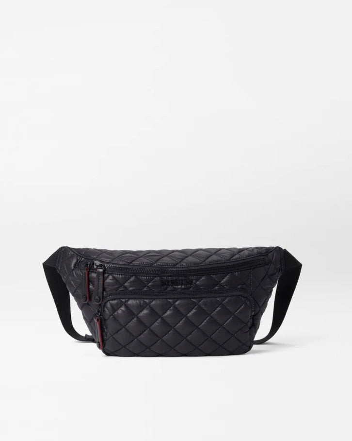 MZ Wallace Black Small Metro Sling Bag On a White Background