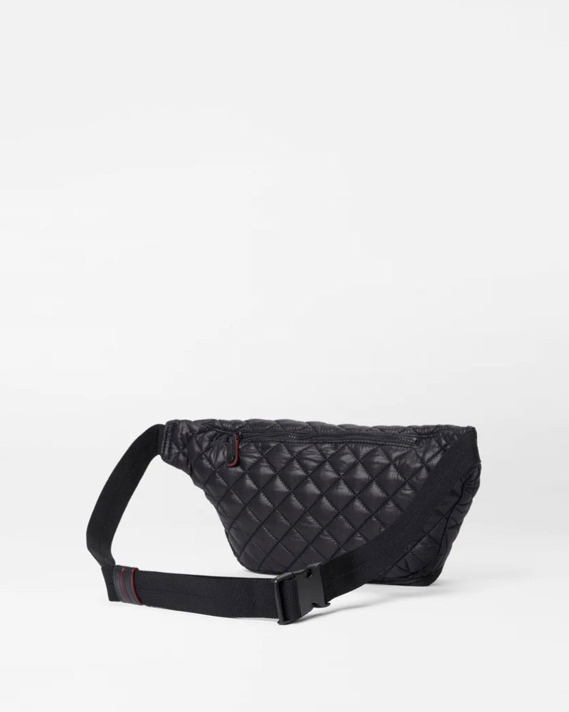 MZ Wallace Black Small Metro Sling Bag On A White Background