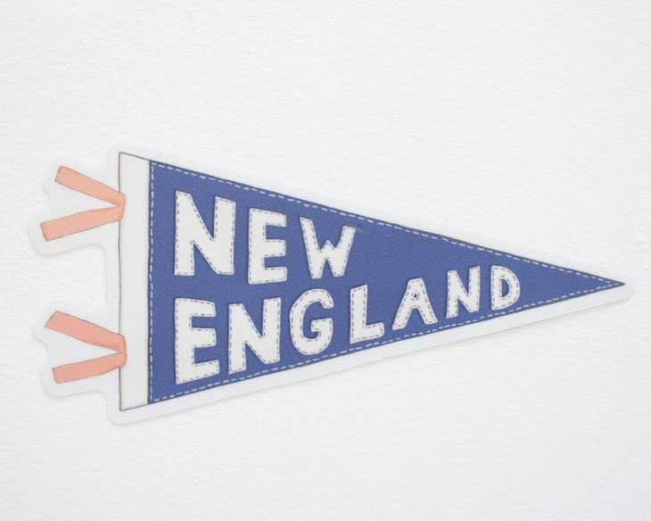 Image of New England Pennant Sticker on a white background