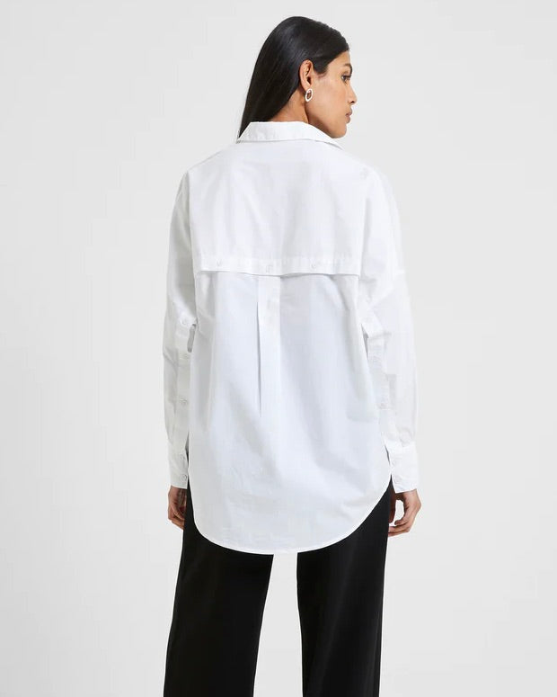 French Connection Rhodes Poplin Button Back Shirt