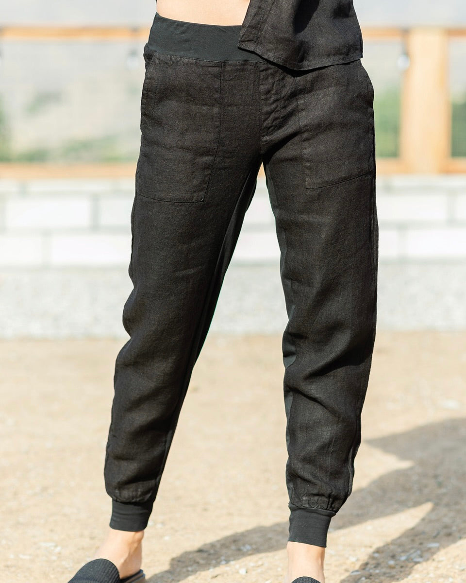 Splendid Iris Linen Joggers