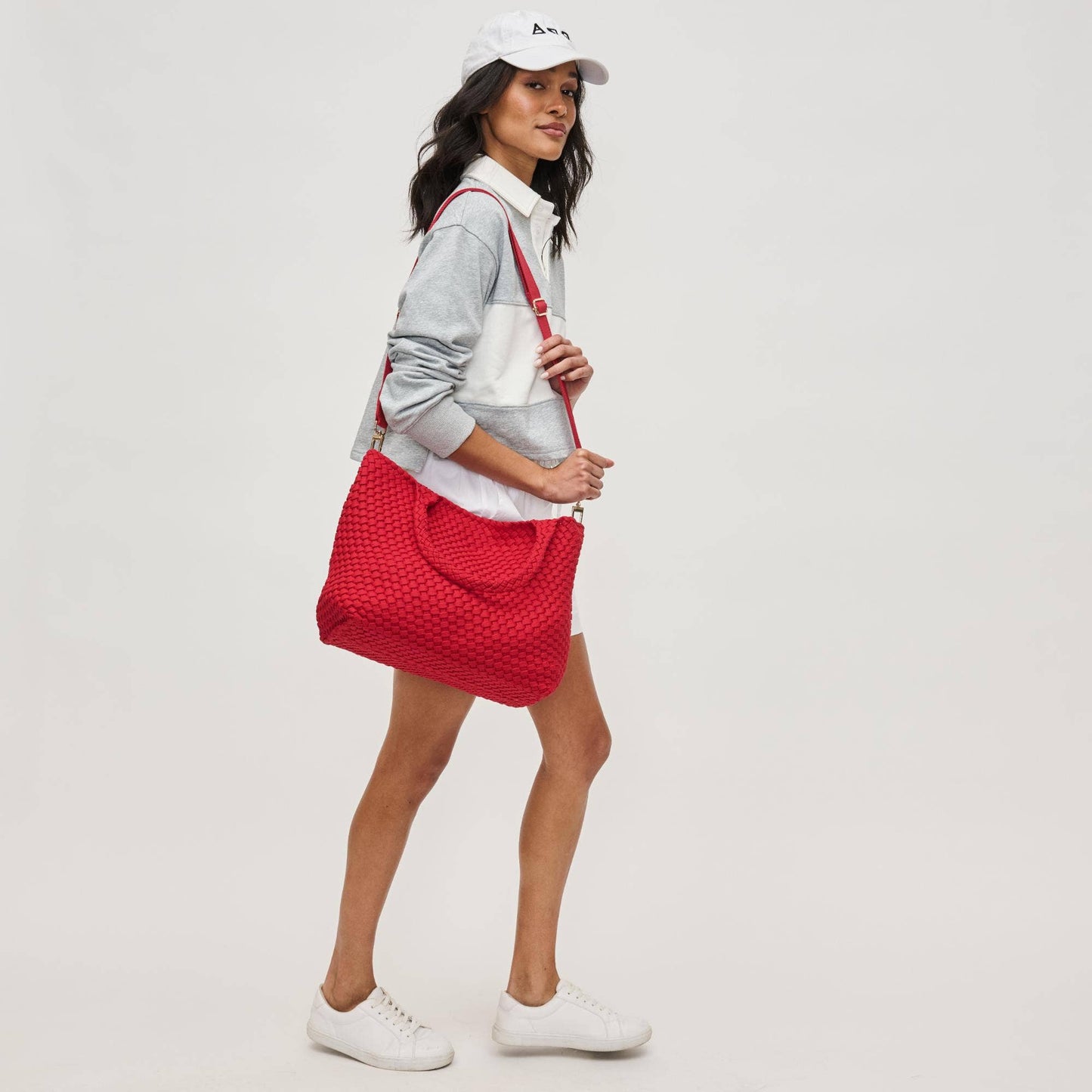 Sky's The Limit - Medium Laced Up Eco-Edition Tote: Beige
