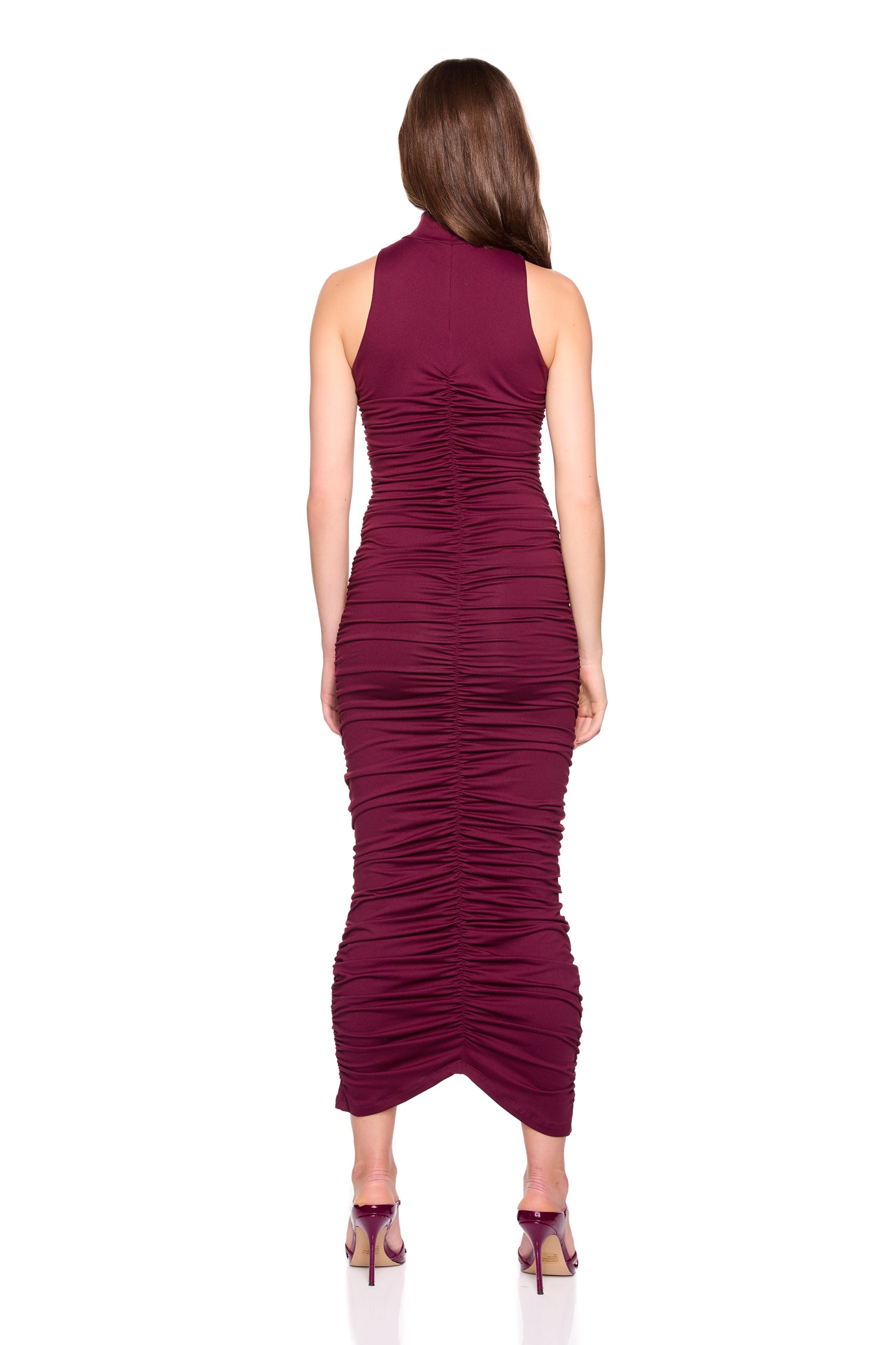 carryover gathered mocked center dress 34"