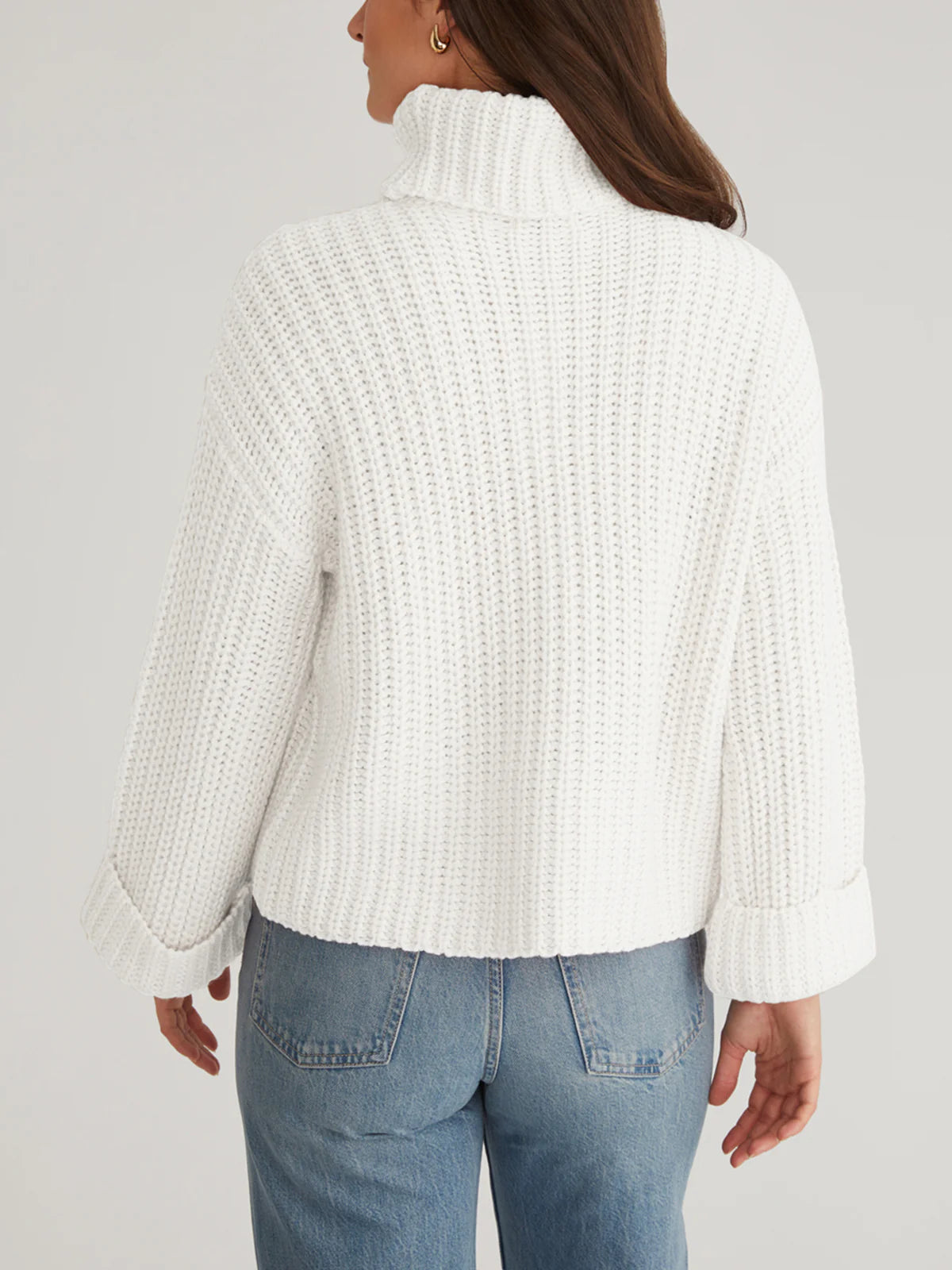 VIDA CHUNKY TURTLENECK SHAKER PULLOVER