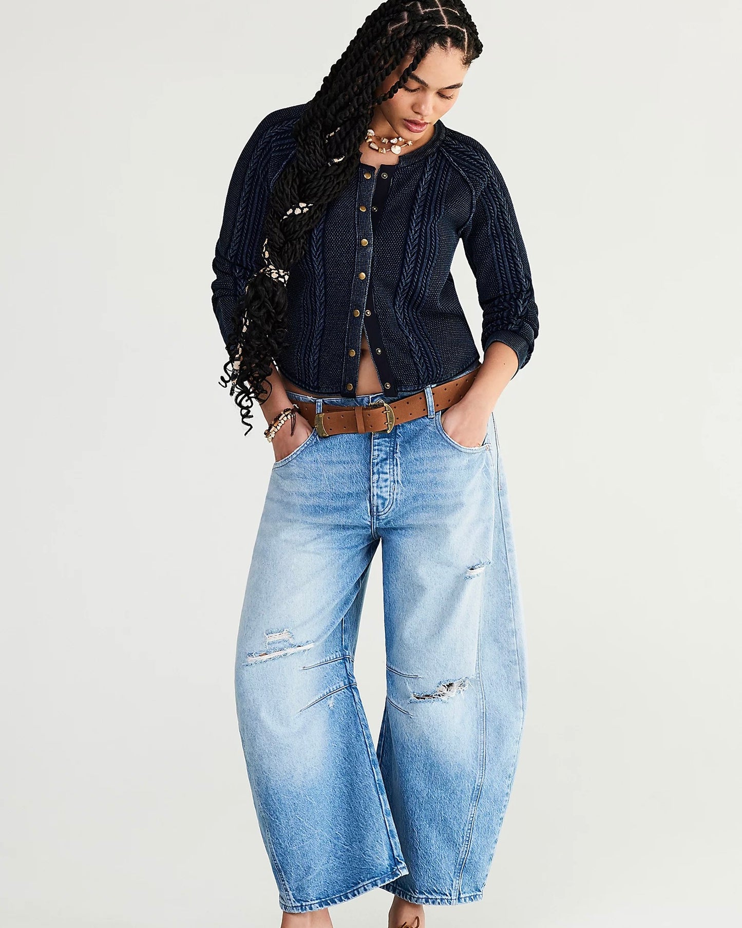 Free People Good Luck Mid Rise Barrel