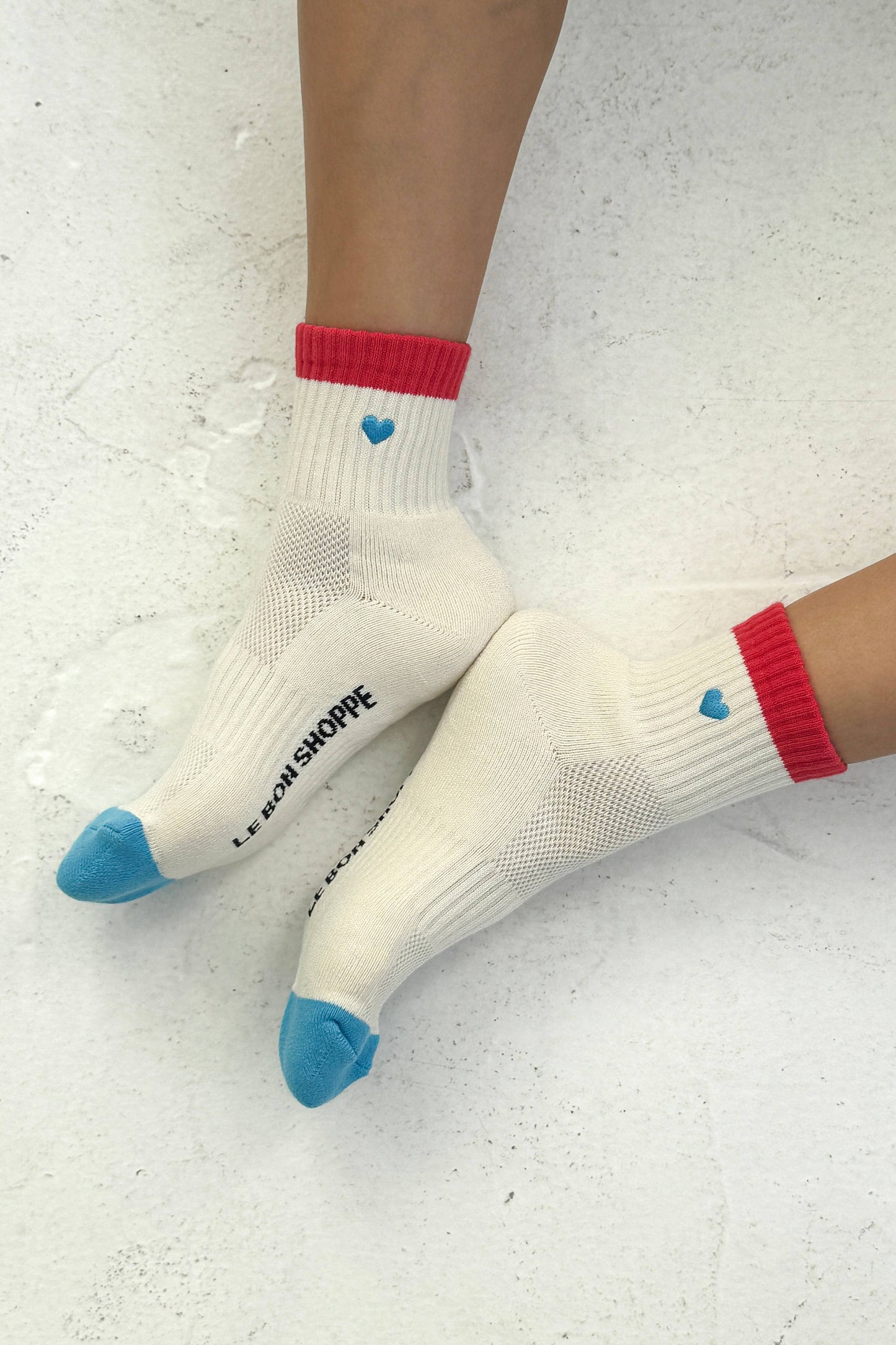 Embroidered Color Block Girlfriend Socks