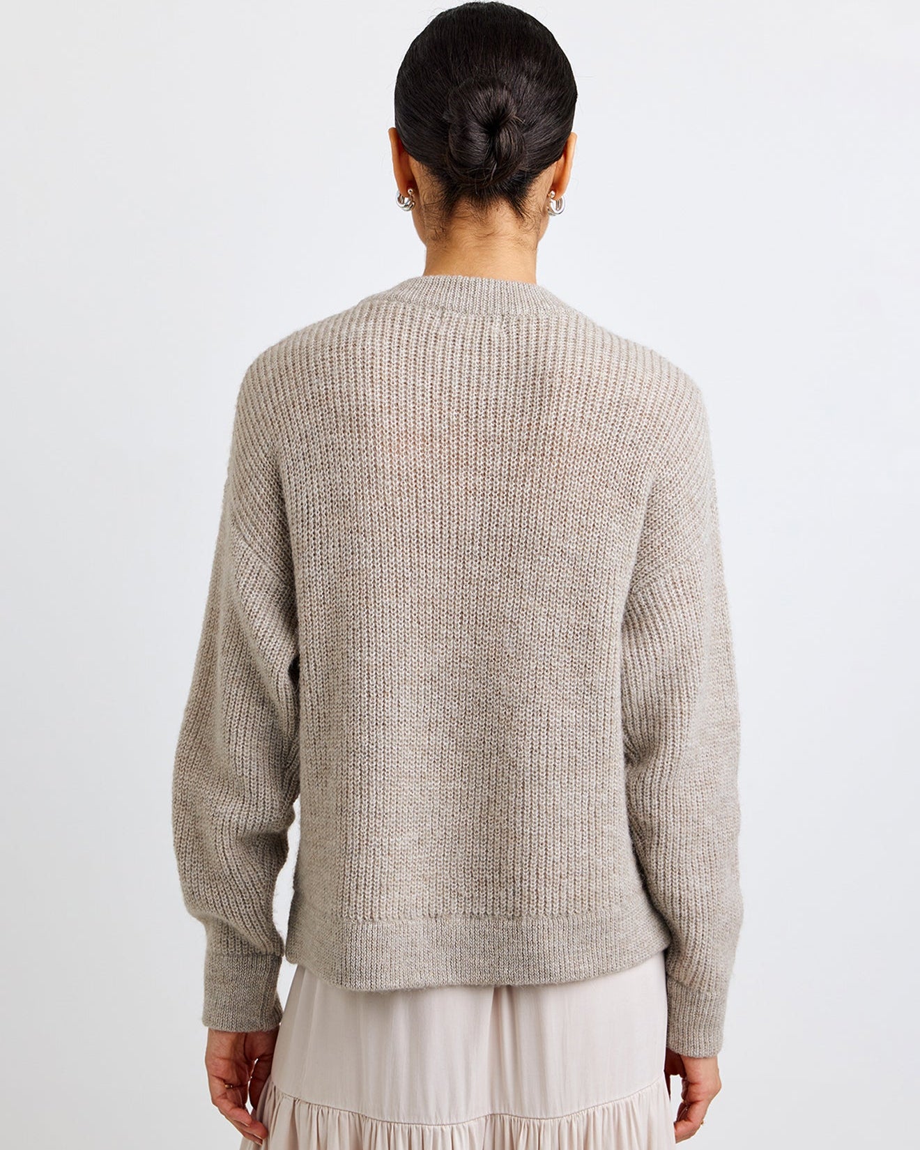 B2799-J67-304 - BEADED CREW NECK SWEATER