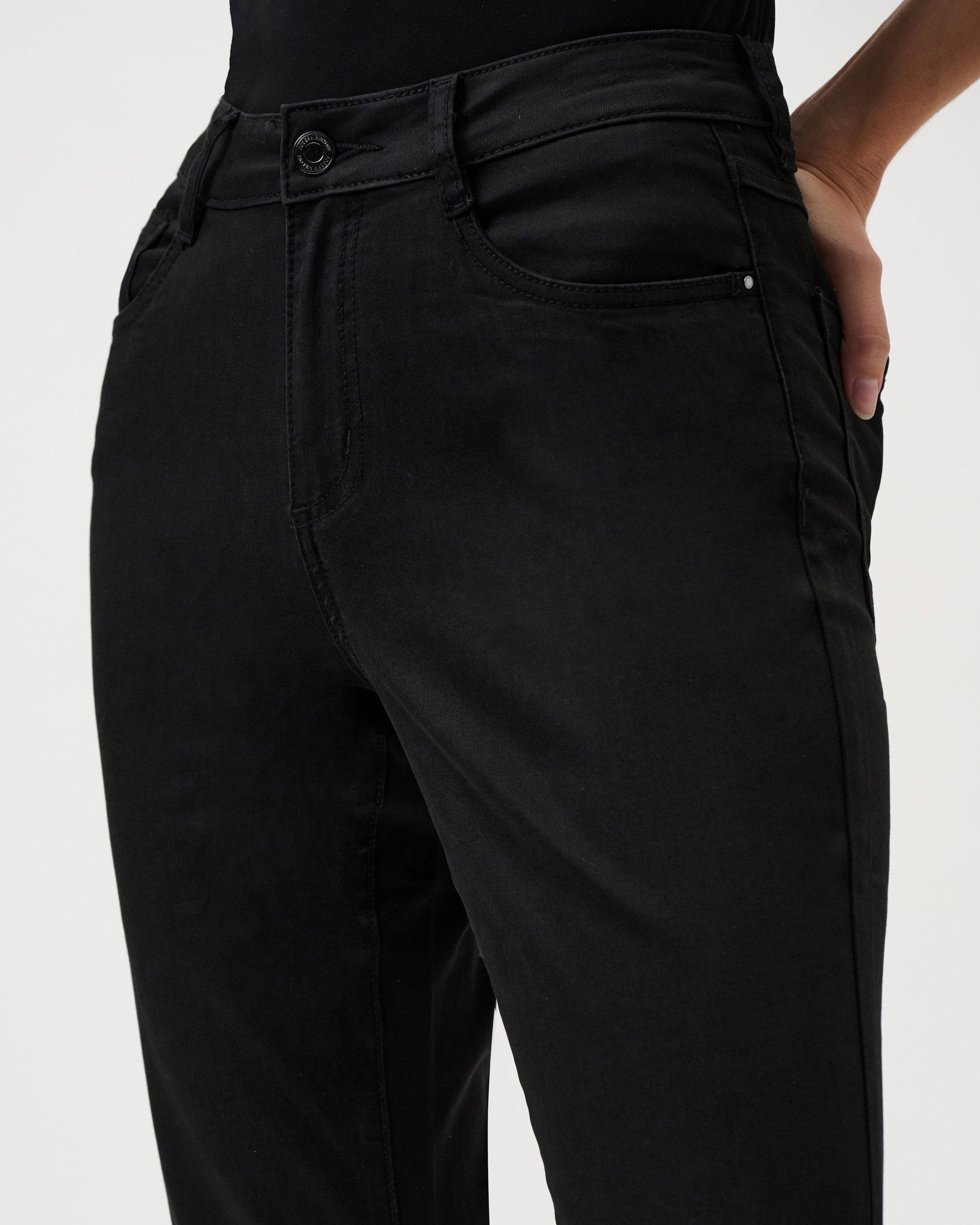 Black pants on a white background
