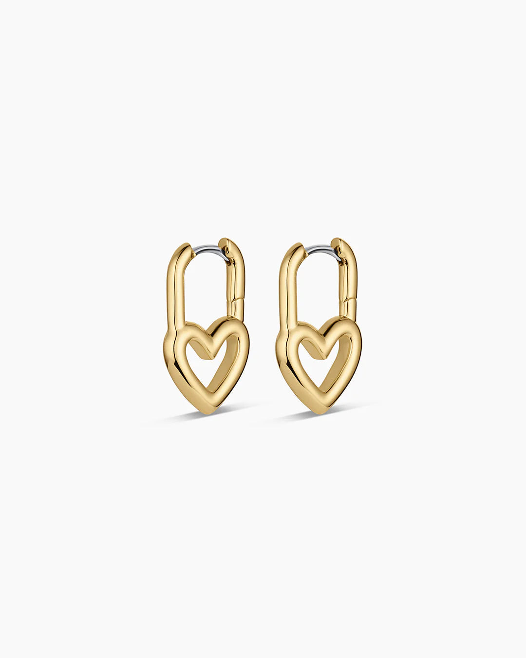 Open Heart Padlock Huggies