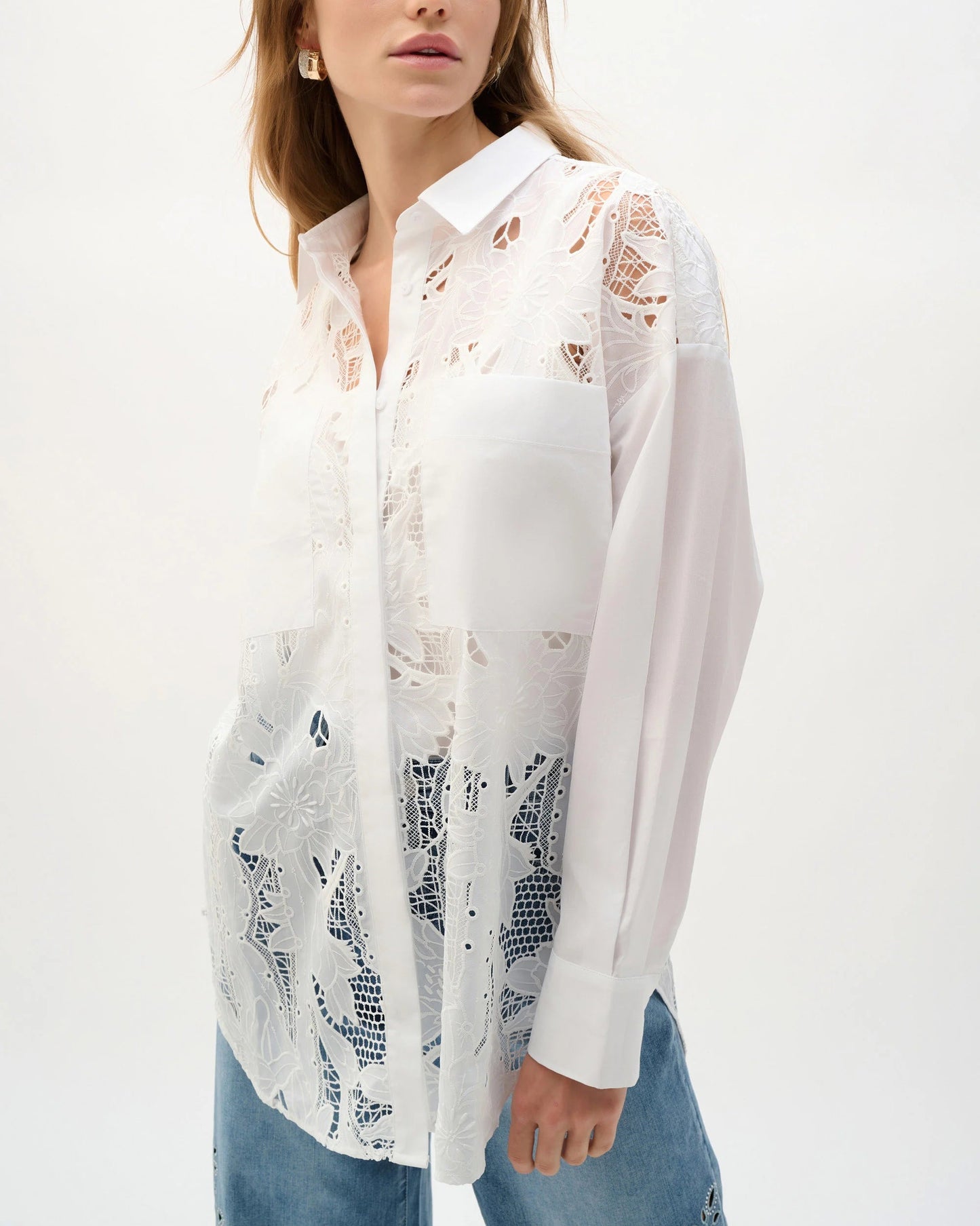 Lace Blouse with Emboridery