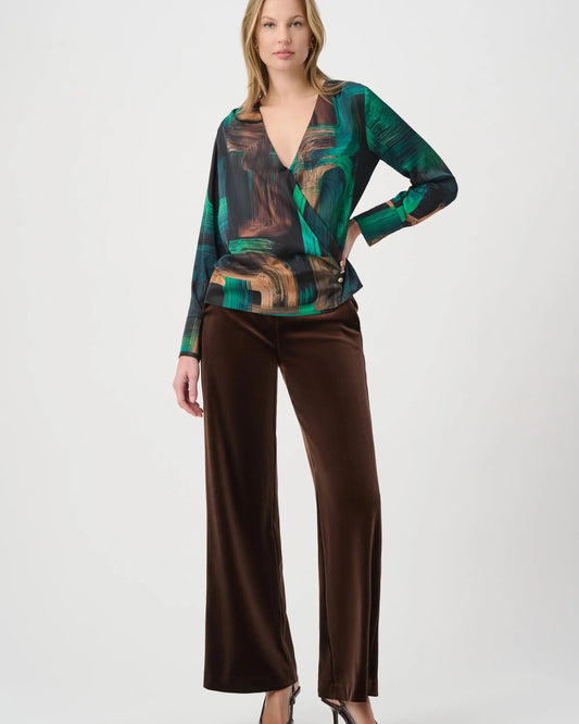 Velvet Wide-Leg Pants
