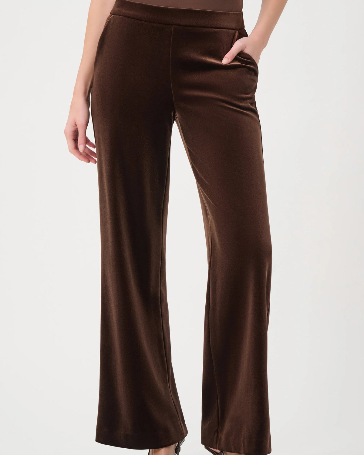 Velvet Wide-Leg Pants