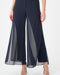 Chiffon Wide-Leg Pull-On Pants