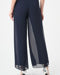 Chiffon Wide-Leg Pull-On Pants