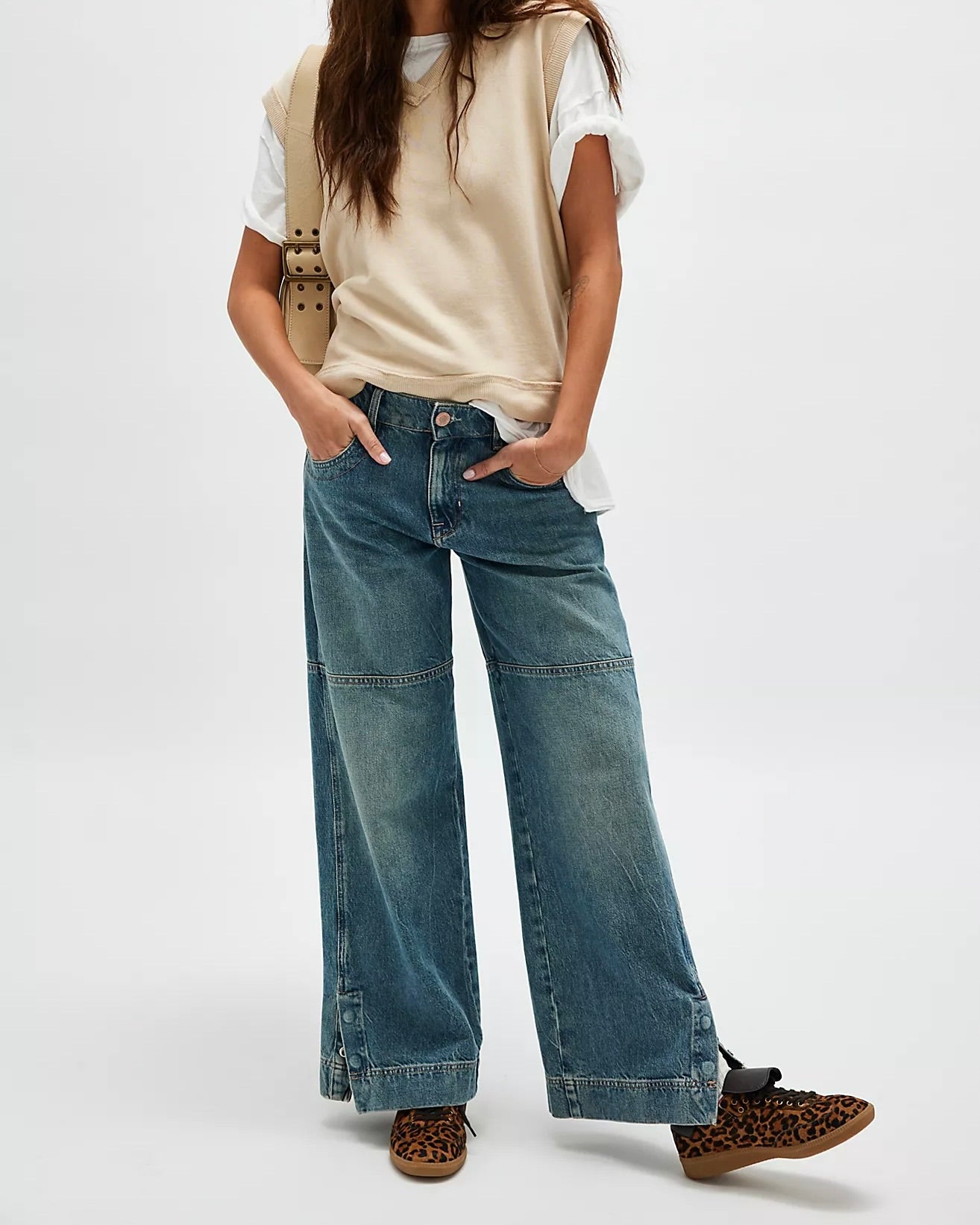 Free People Benji Relaxed Wide-Leg Jeans