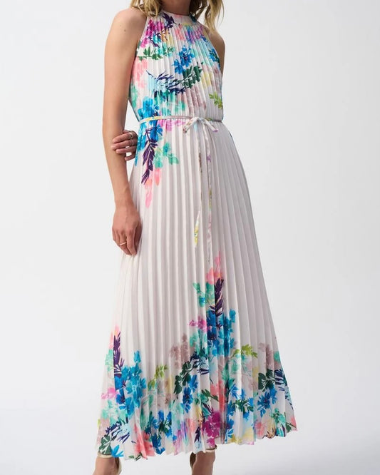 Joseph Ribkoff Pleated Maxi Dress