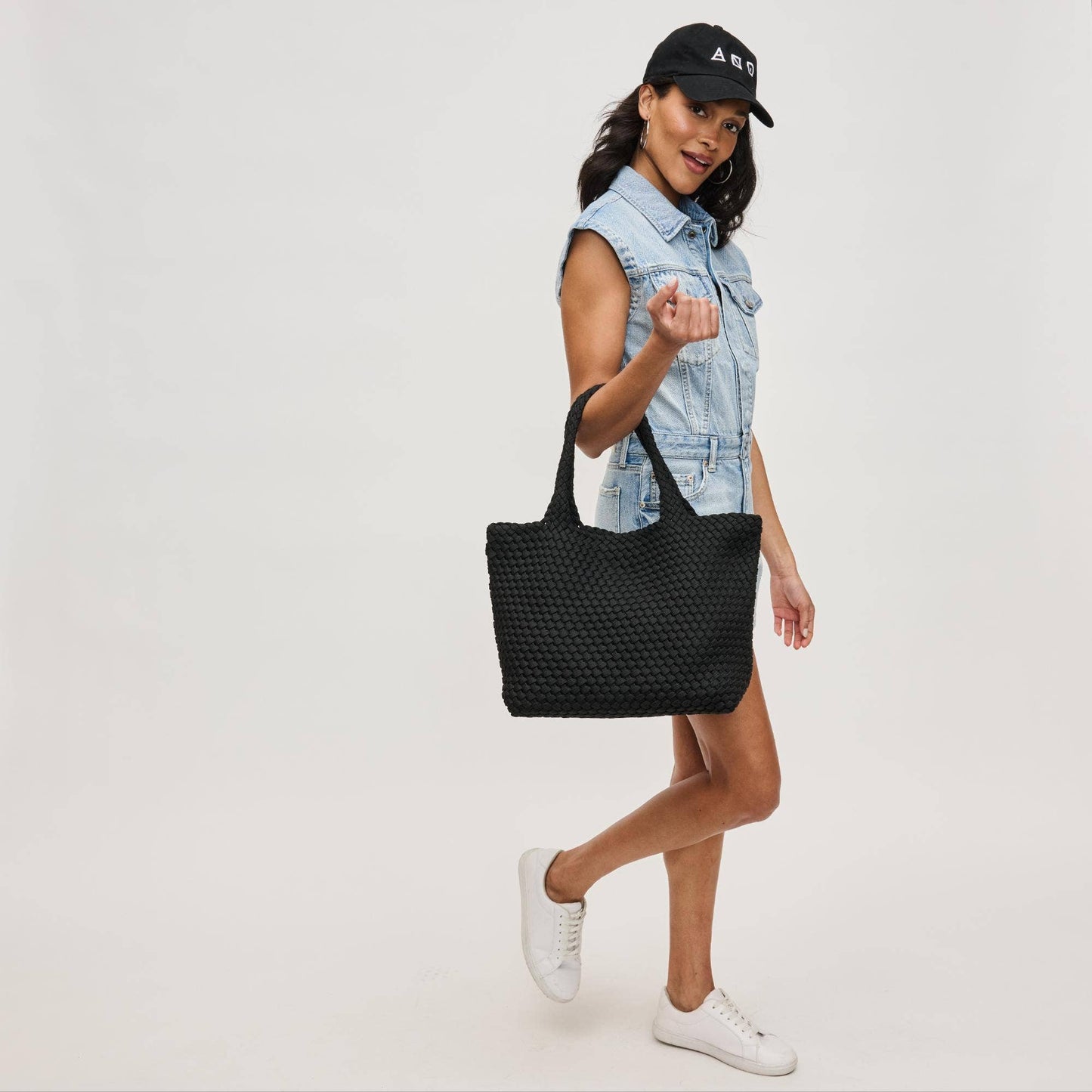 Sky's The Limit - Medium Laced Up Eco-Edition Tote: Beige