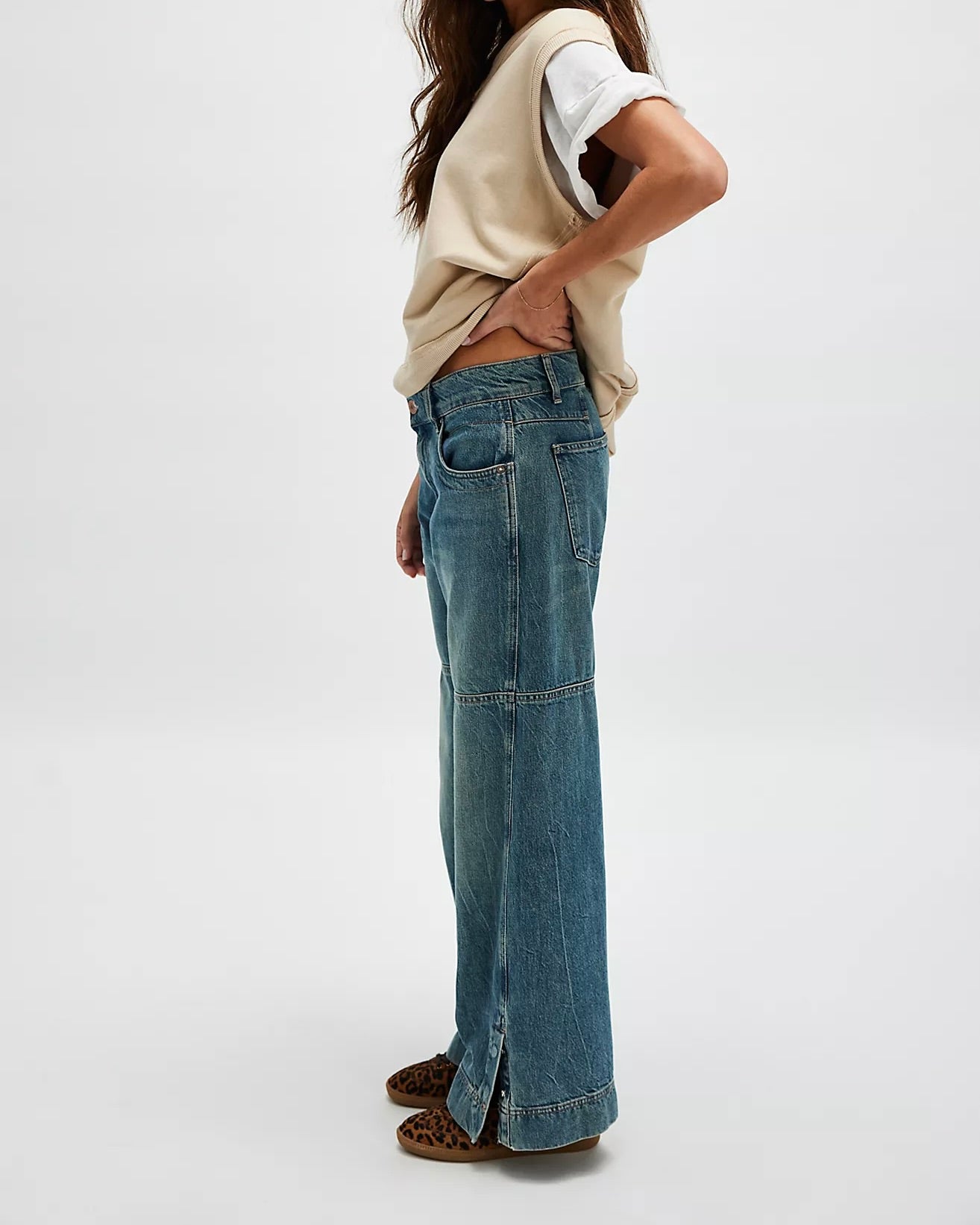 Free People Benji Relaxed Wide-Leg Jeans