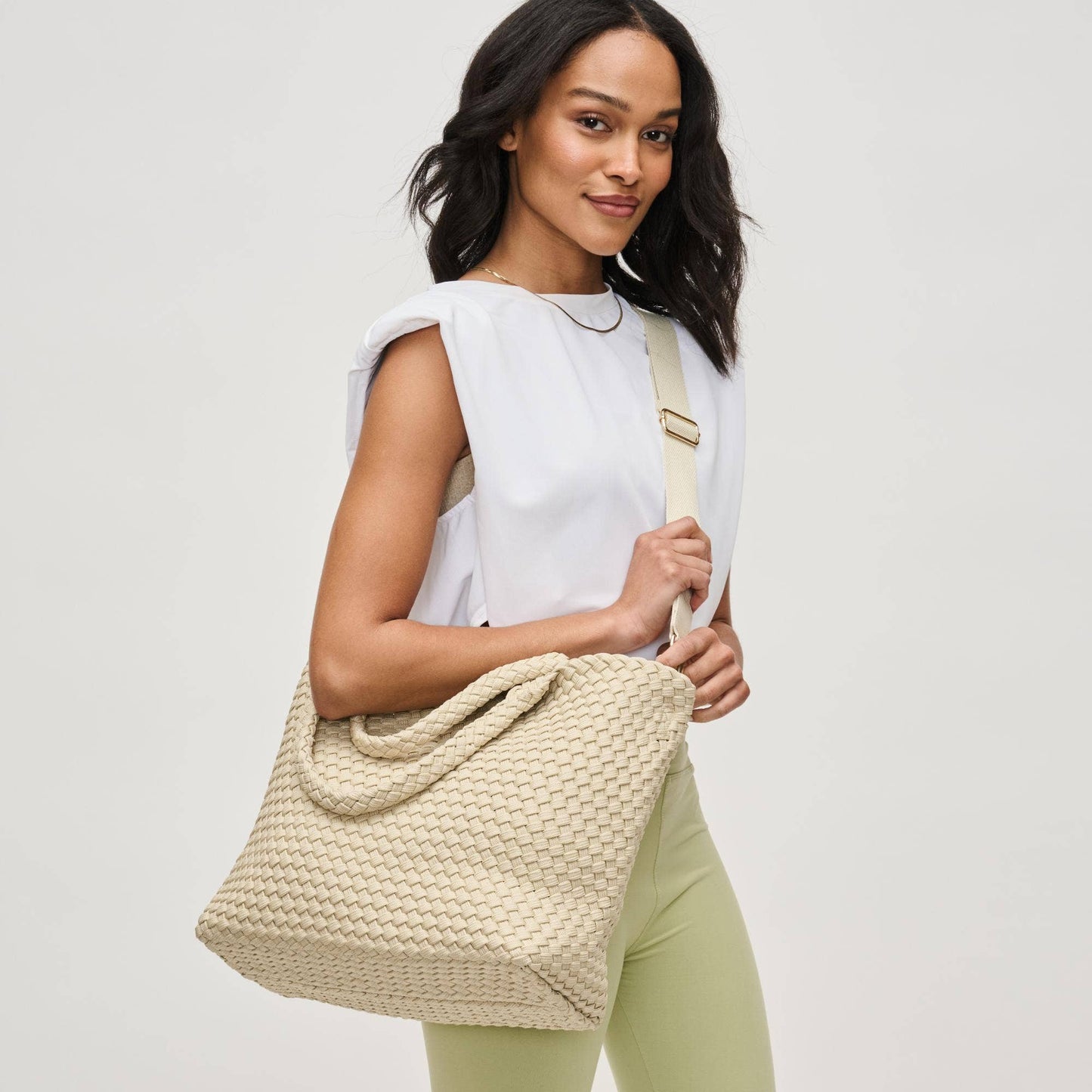 Sky's The Limit - Medium Laced Up Eco-Edition Tote: Black