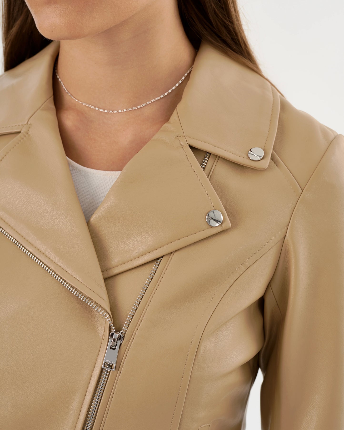 Pascale Fitted Faux Leather Jacket
