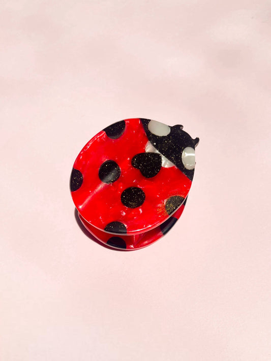 Ladybug Claw Clip // Cellulose Acetate  