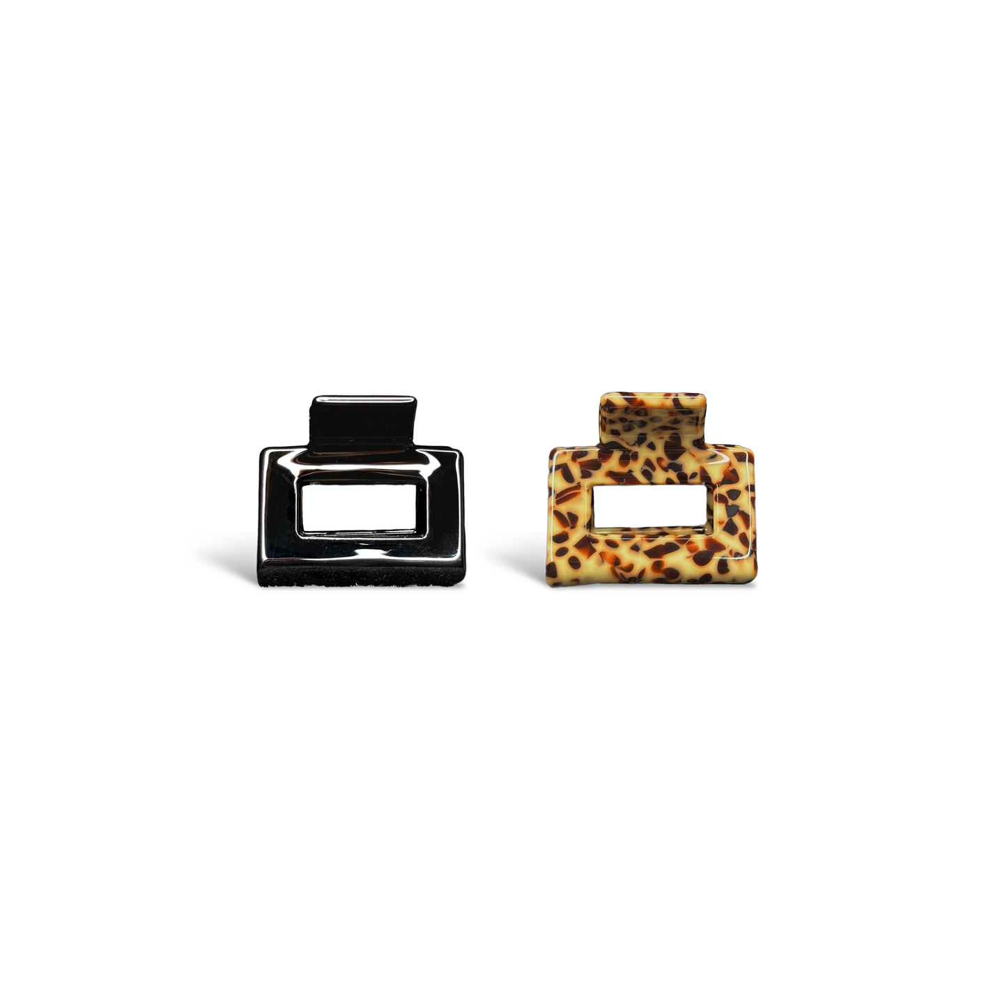 Acetate Mini Square Claws - Spotted