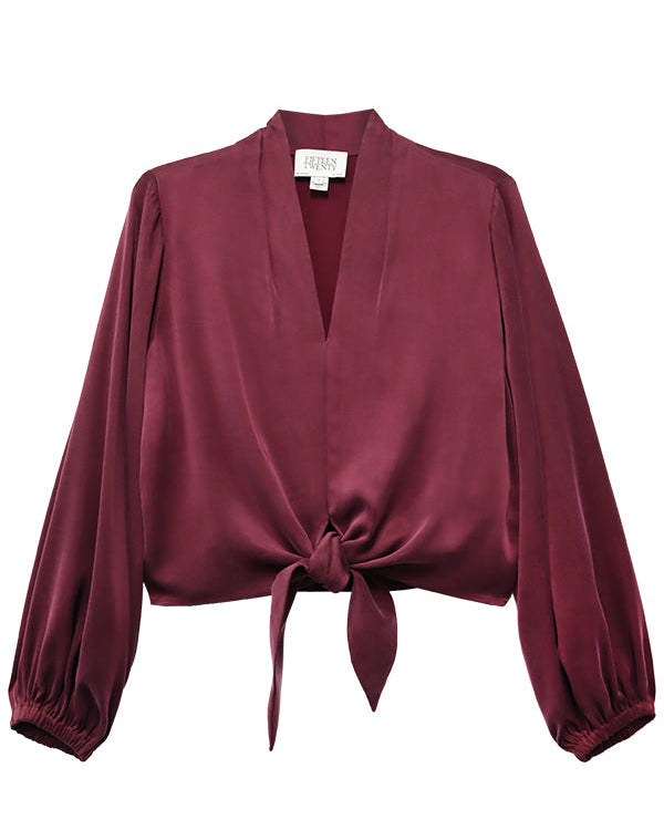 Scarlet Tie Front Top