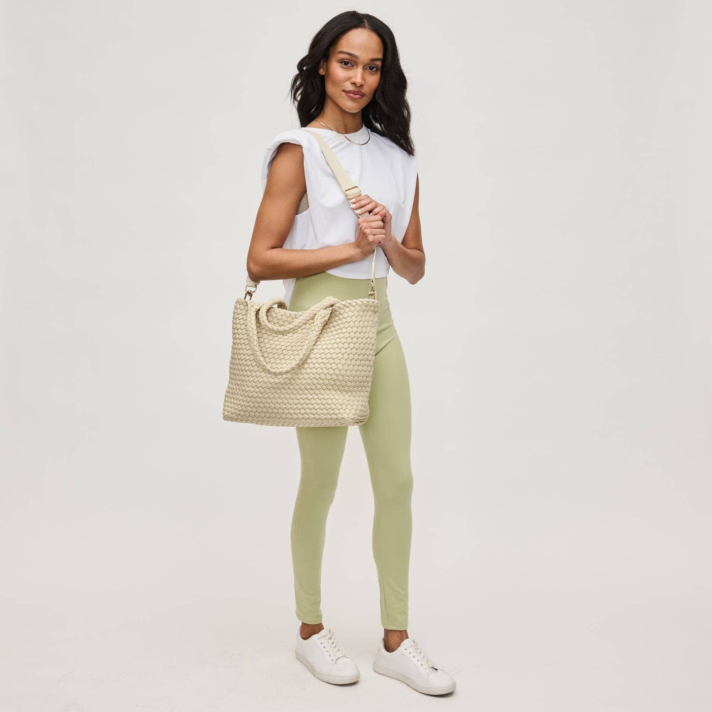 Sky's The Limit - Medium Laced Up Eco-Edition Tote: Black