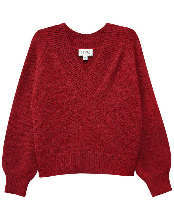 Heather V Neck Sweater