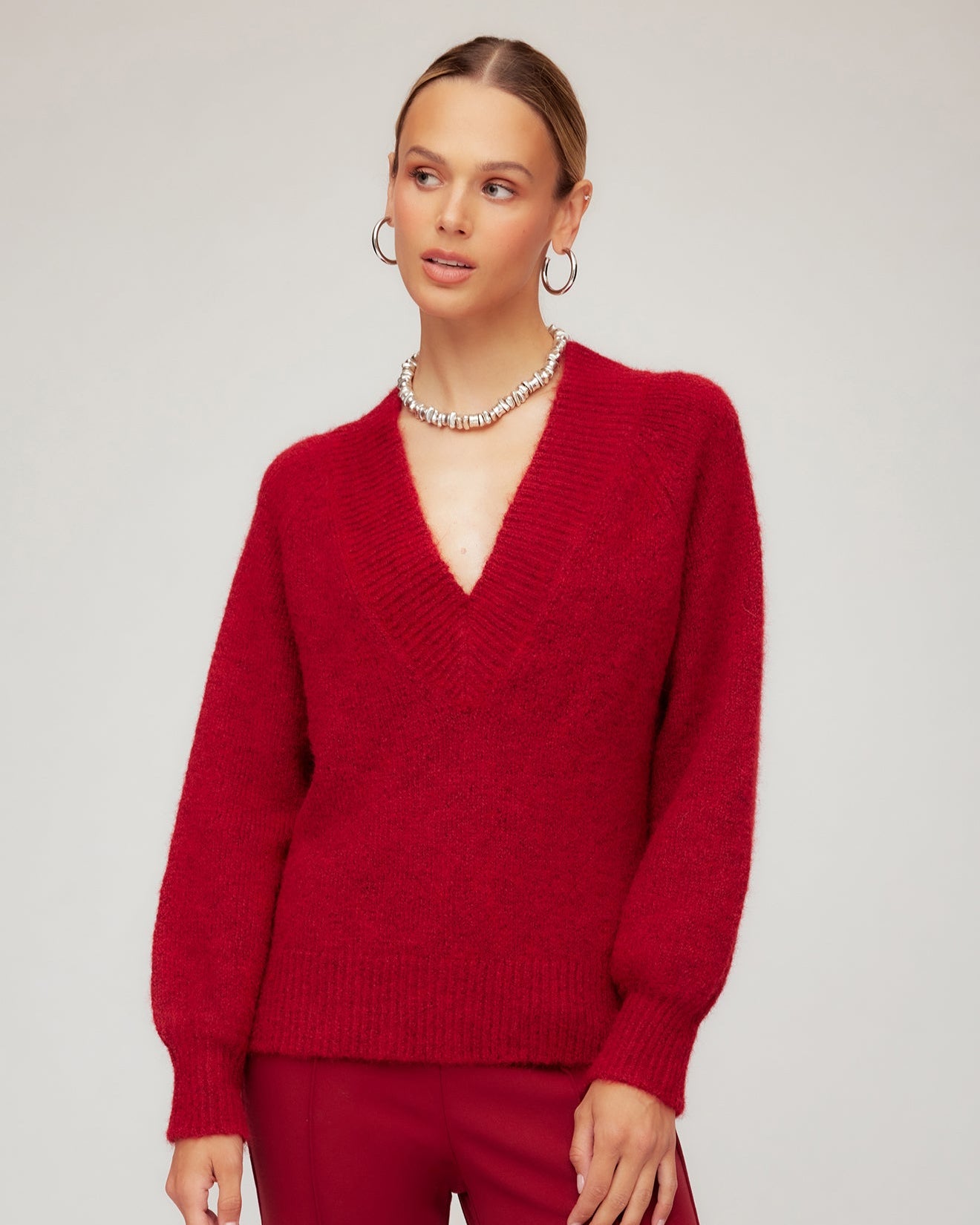 Heather V Neck Sweater