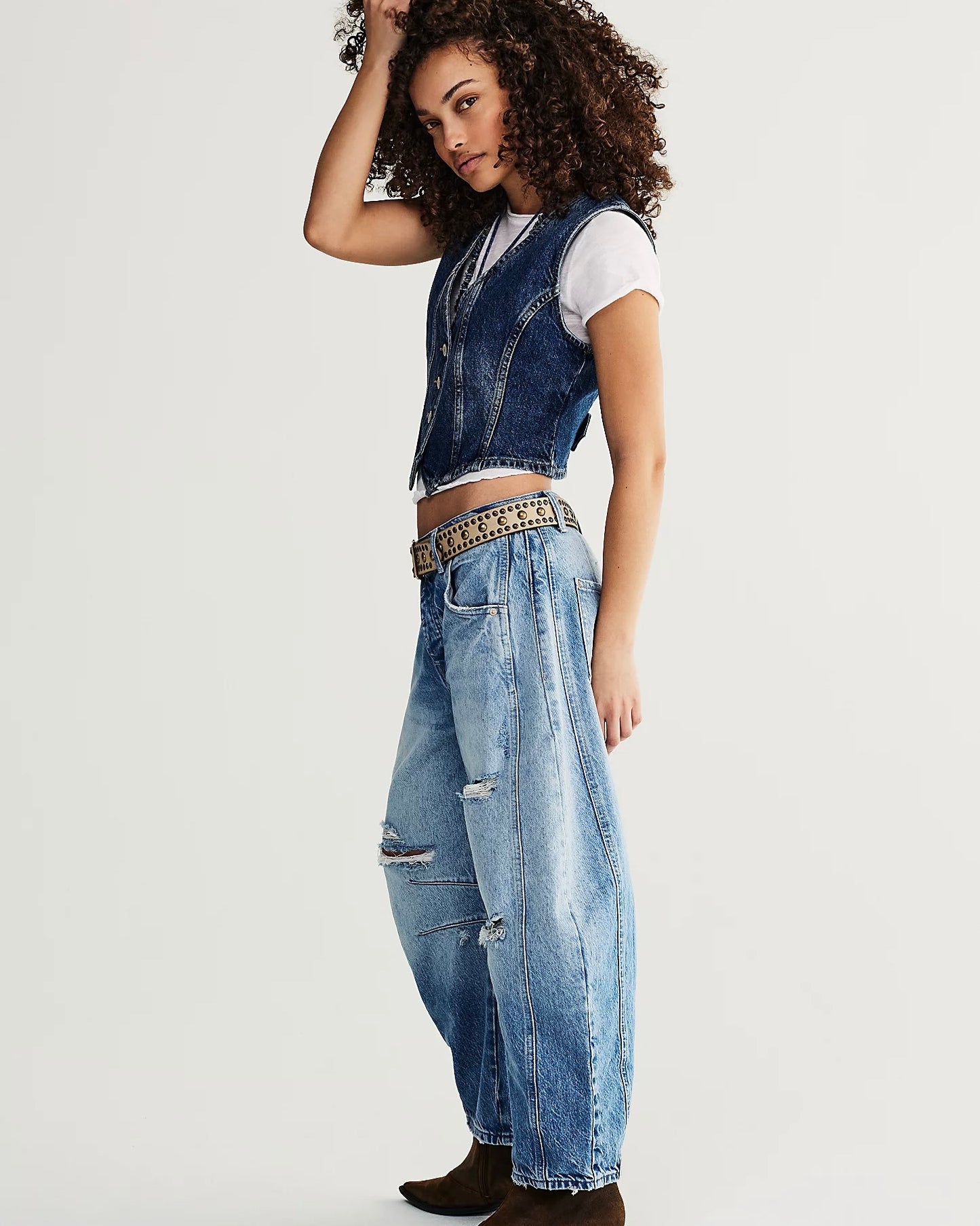 Free People Good Luck Mid Rise Barrel