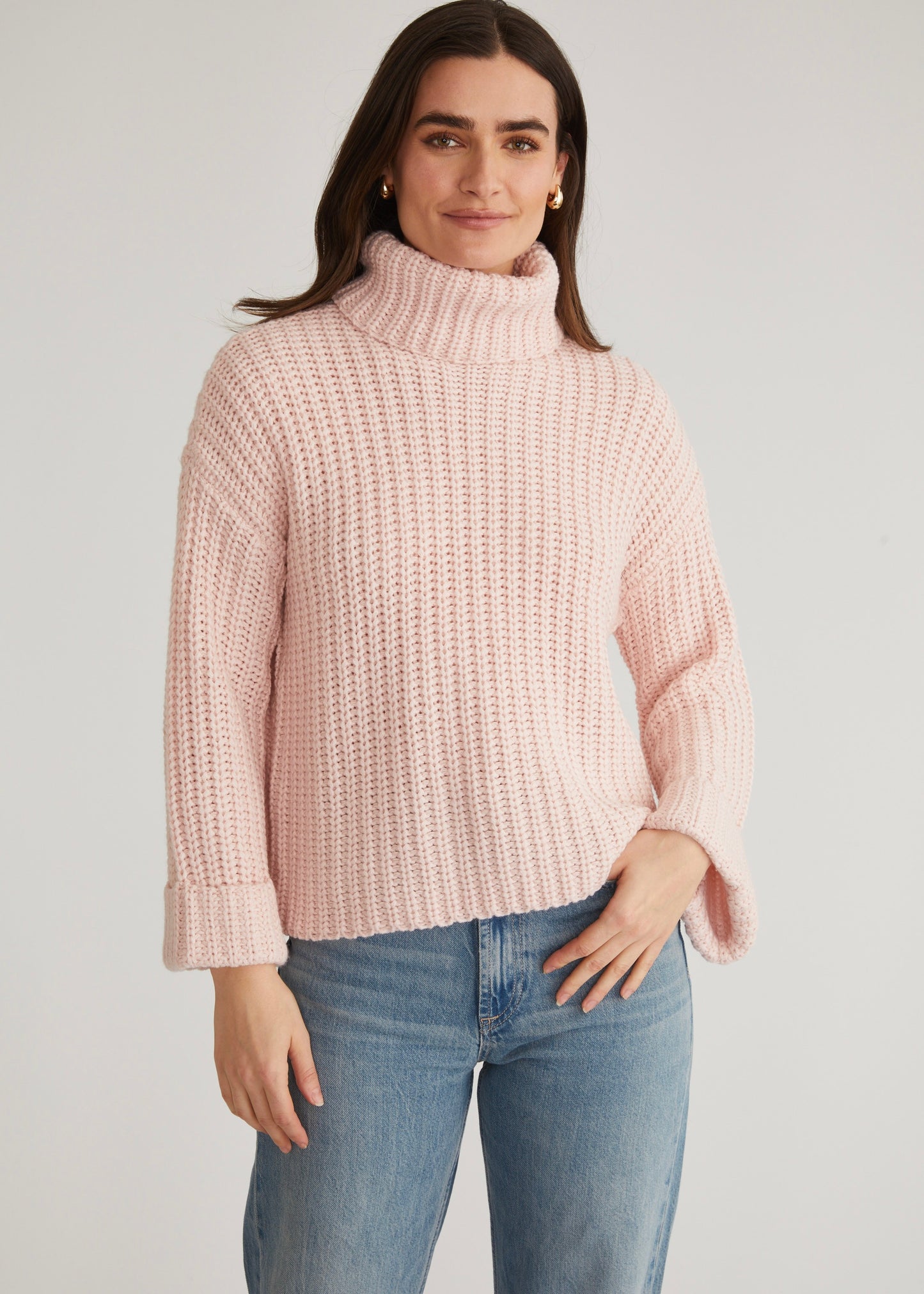 525 Vida Chunky T-Neck Shaker Pullover