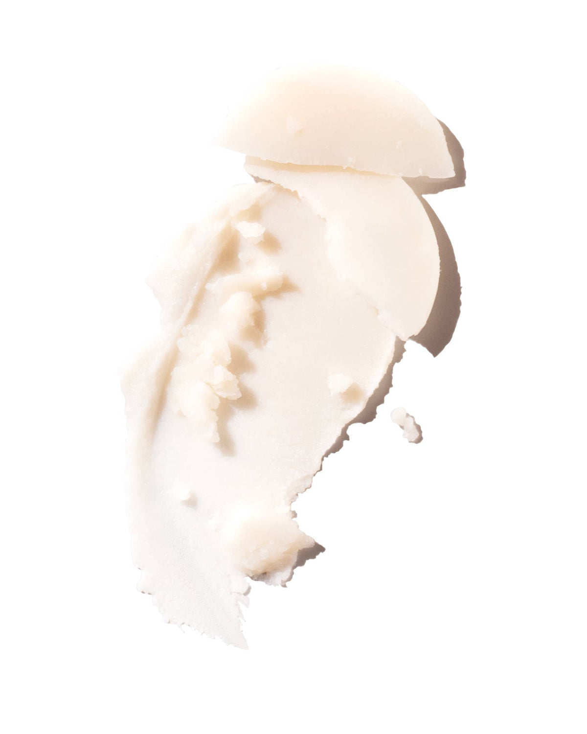 Close-up of a scoop of vanilla ice cream on a white background
