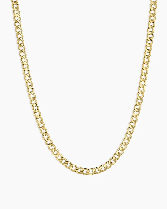 Image of Gorjana Wilder gold Midi Necklace on a white background