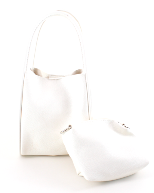 White handbag on a white background