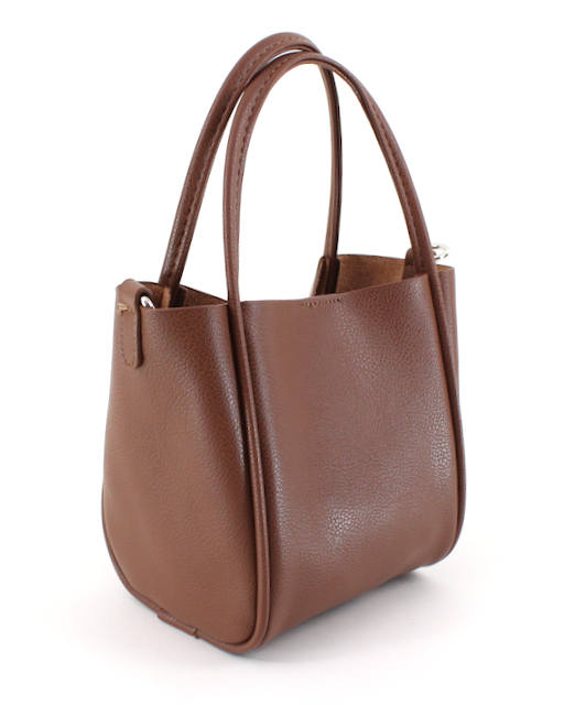 Brown handbag on a white background
