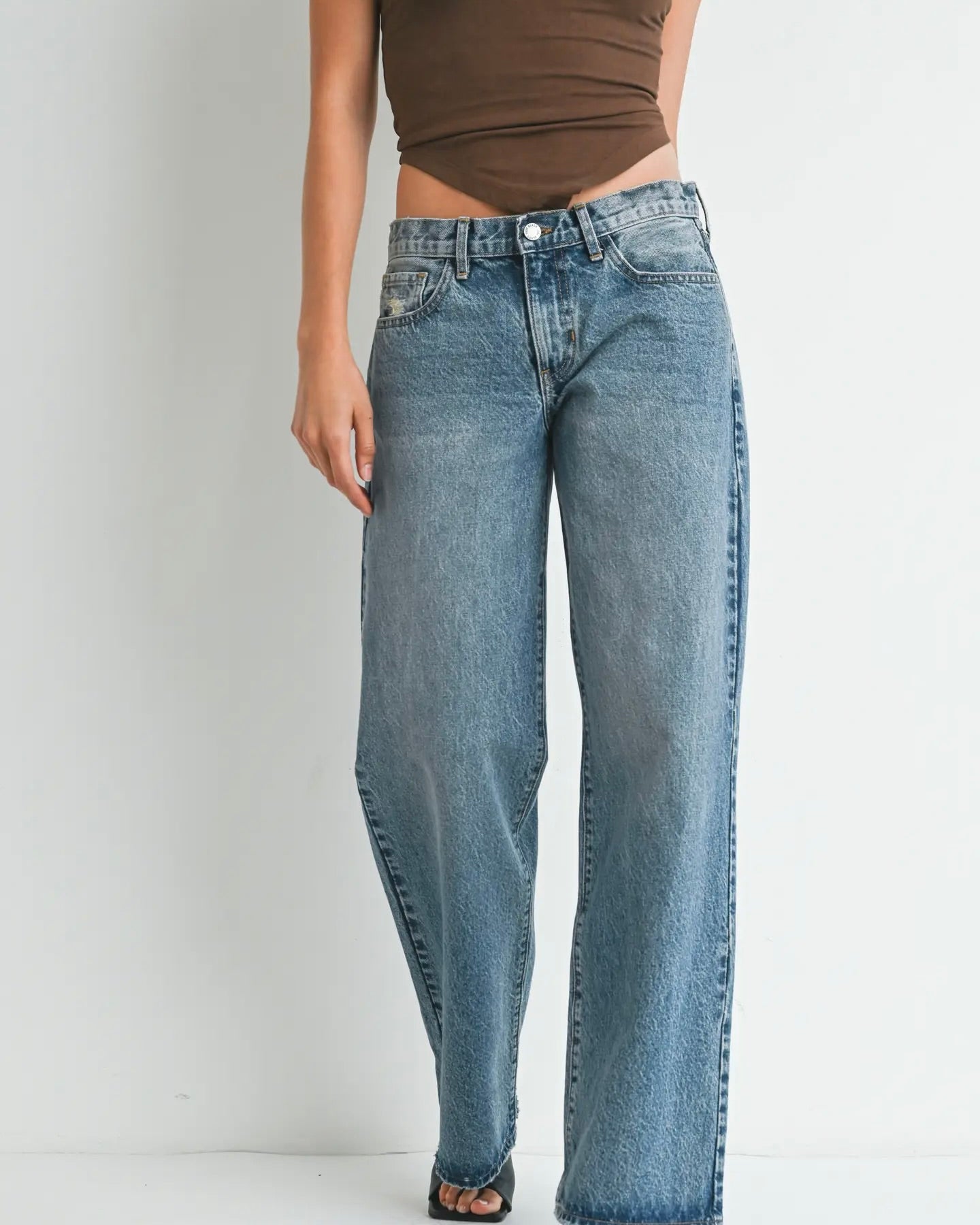 Just Black Denim Vintage Med-Low Rise Slouch Jeans