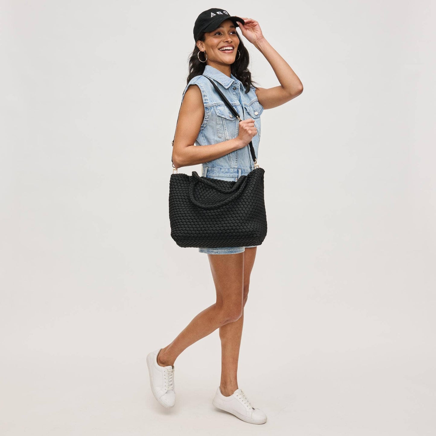 Sky's The Limit - Medium Laced Up Eco-Edition Tote: Beige