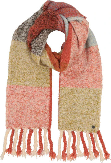 Boucle Colorblock Scarf | Safari Green
